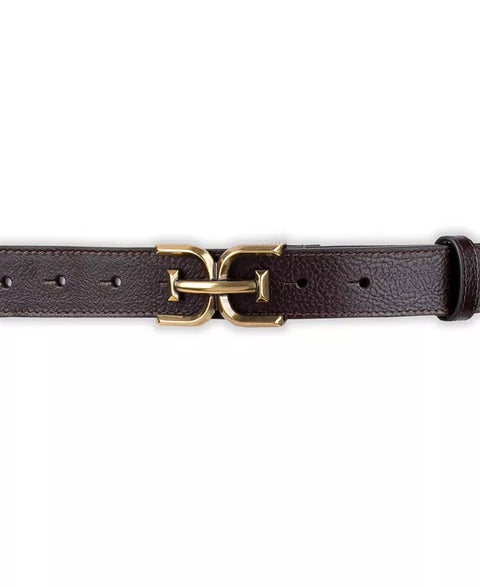 Sam Edelman Women's Brown Slim Double-E Plaque Buckle Belt | Sam Edelman In Lebanon