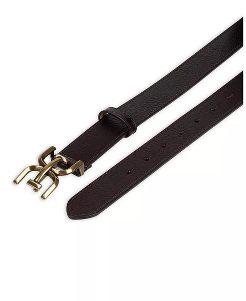Sam Edelman Women's Brown Slim Double-E Plaque Buckle Belt | Sam Edelman In Lebanon