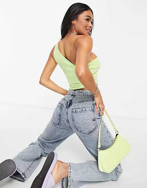 ASYOU Women's Lime Green Blouse ANF740