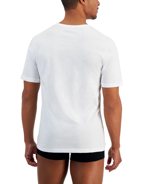 HUGO by Hugo Boss Men's White 5-Pack Authentic Solid Cotton V-Neck T-Shirts | Hugo Boss In Lebanon