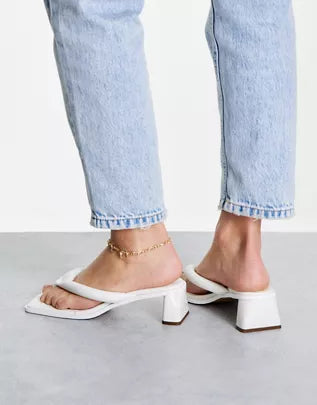 Topshop Women's White Heel ANS550