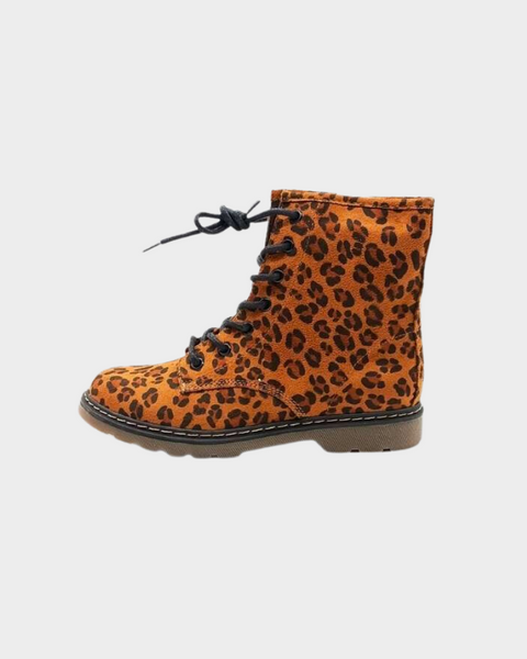 Graceland Girl's Brown Leopard Print Boots 501137