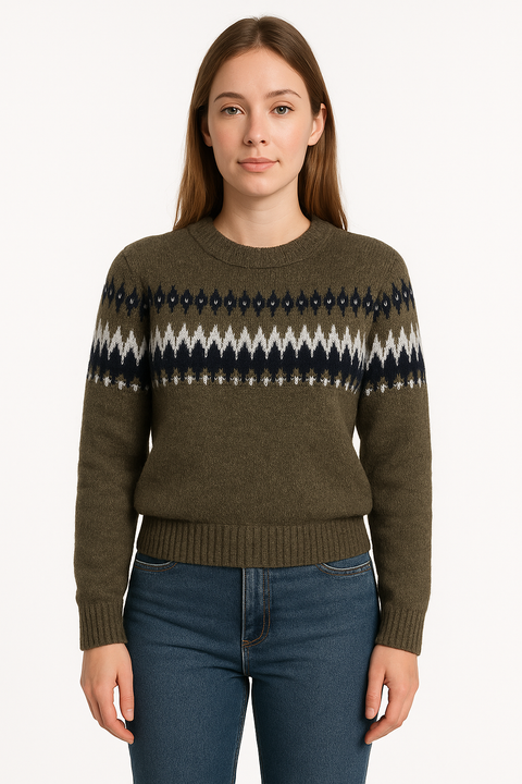 POMPdeLUX Girl's Grey Long Sleeve Sweater |POMPdeLUX in Lebanon