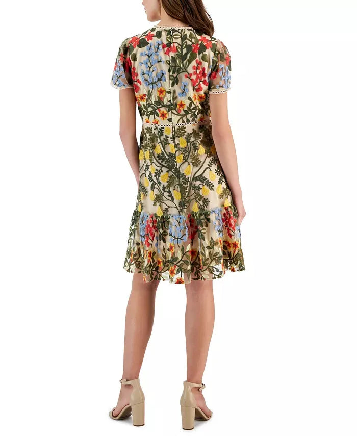 Tahari ASL Women's Multicolor Short-Sleeve Dress |Tahari ASL in Lebanon