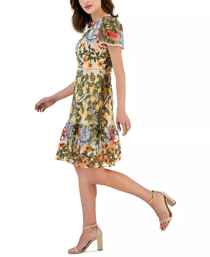Tahari ASL Women's Multicolor Short-Sleeve Dress |Tahari ASL in Lebanon