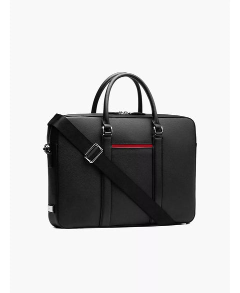 Maverick & Co Men's Black Manhattan Leather Laptop Bag | Maverick & Co  in Lebanon