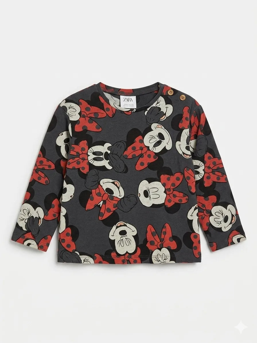 Zara Baby Girl's Dark Grey Printed Blouse | Zara In Lebanon
