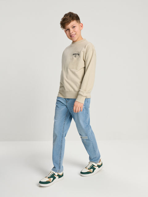 Sinsay Boy's Blue Straight Leg Cuffs Jeans|Sinsay In Lebanon