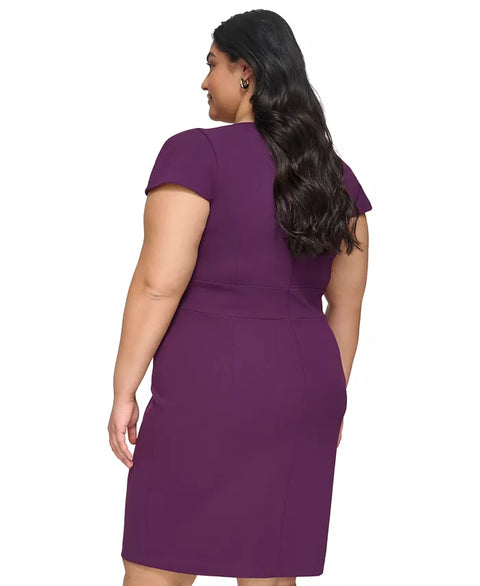 DKNY Women's Tulip-Sleeve V-Neck Sheath Dress |DKNY In Lebanon