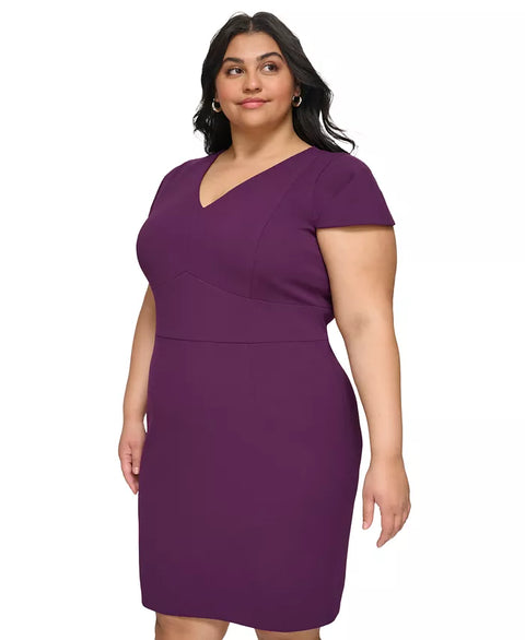 DKNY Women's Tulip-Sleeve V-Neck Sheath Dress |DKNY In Lebanon
