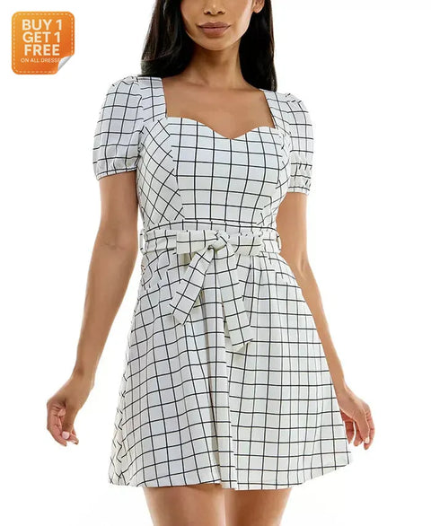 Emerald Sundae Women's Black & White Short Sleeve Dress | Emerald Sundae in Lebanon