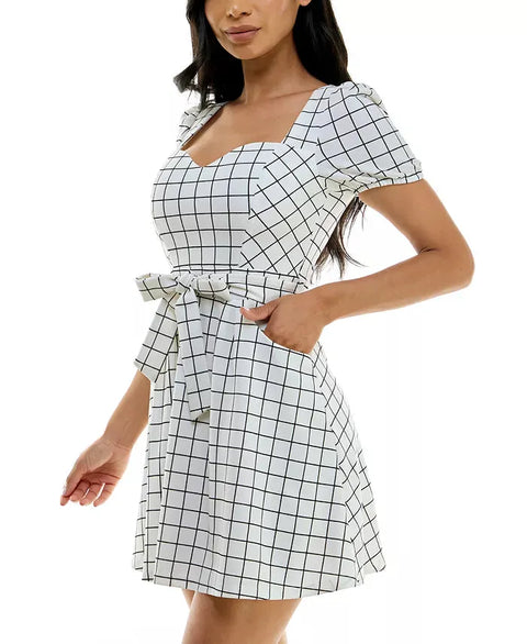 Emerald Sundae Women's Black & White Short Sleeve Dress | Emerald Sundae in Lebanon