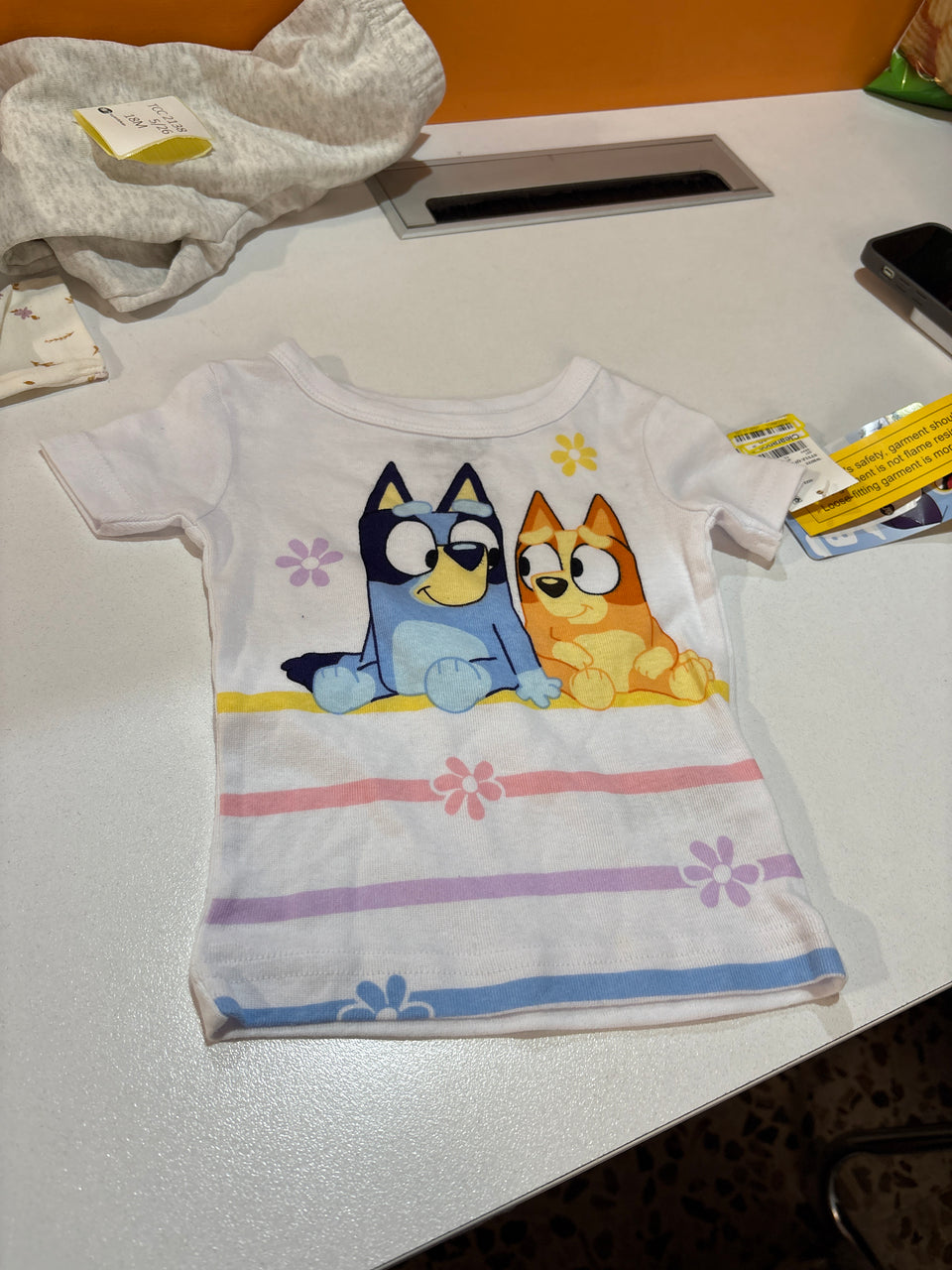 Bluey Baby Girl's White With Bluey Printed T-Shirt | Bluey in Lebanon