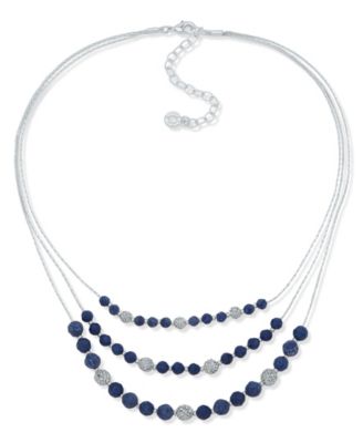 Anne Klein Women's Silver Stone Layered Necklace |Anne Klein in Lebanon