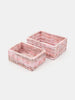 Sinsay  Pink & Beige Woven Storage Basket 2-Pack | Sinsay in Lebanon