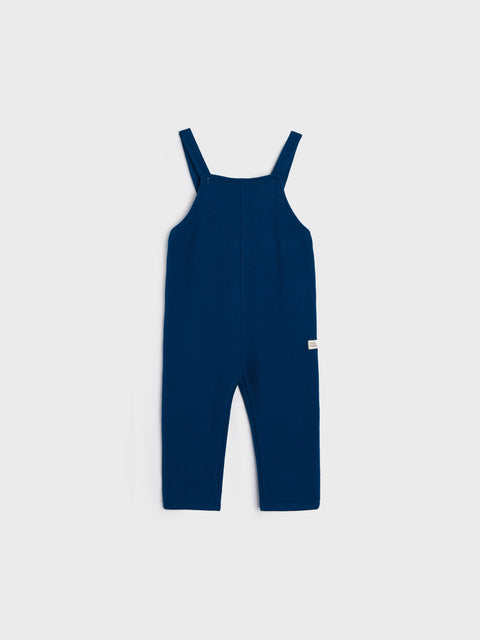 Blue overalls on a white background