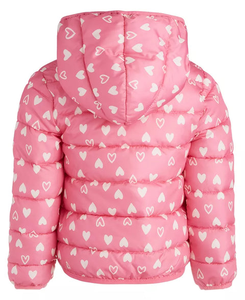 Epic Threads Girl's Pink Heart-Print Packable Jacket | BEpic Threads In Lebanon