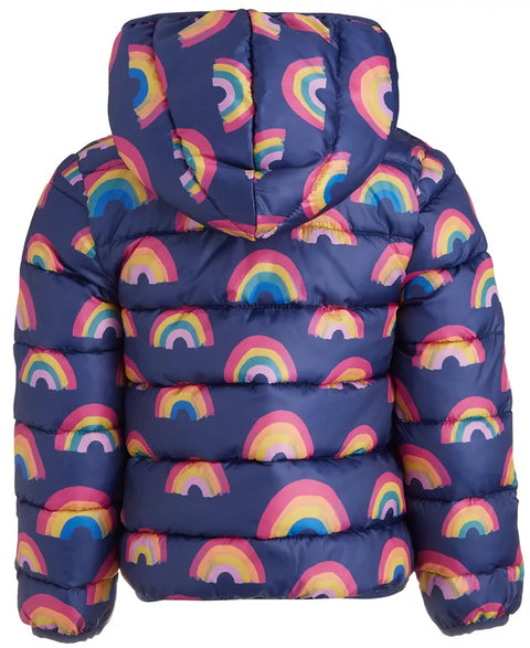 Epic Thread Girl's Rainbow-Print Packable Hooded Puffer Jacket  |Epic Thread  In Lebanon