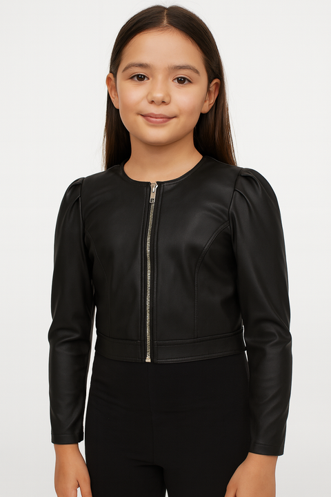 Terranova Girl's Black Leather Jacket |Terranova  in Lebanon