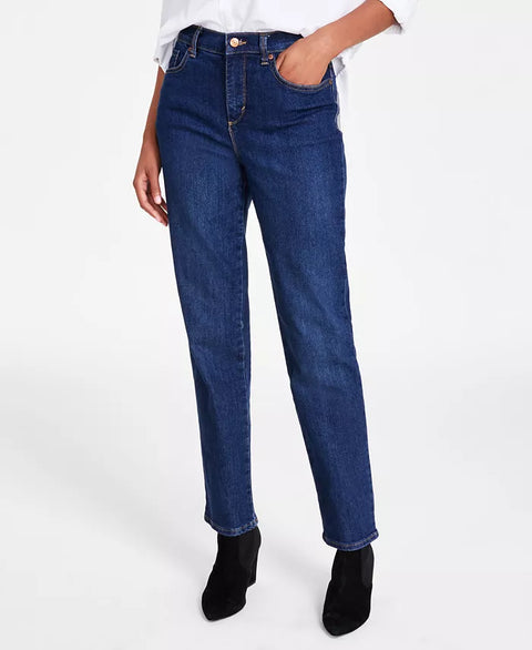 Gloria Vanderbilt Women's Navy Petite Amanda High Rise Straight-Leg Jeans|Gloria Vanderbilt In Lebanon