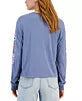 Rebellious One Women's Blue Floral Printed Long-Sleeve Dreamer Blouse | Rebellious One In Lebanon