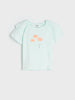 Sinsay girls AQUA print short sleeve t-shirt AYA