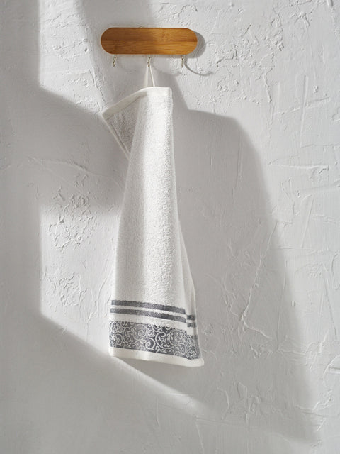 Sinsay White /Grey Face Towel 30 cm x 50 cm | Sinsay in Lebanon