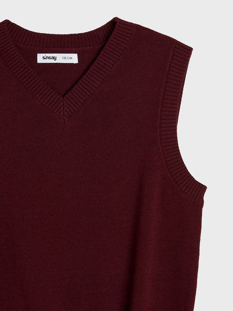 Sinsay Boy's Burgundy Sleeveless Sweatshirt | Sinsay In Lebanon