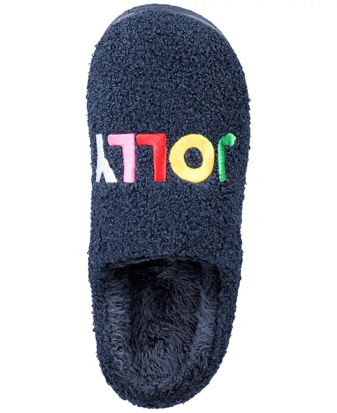 Family Pajamas Men's Navy Jolly Closed-Toe Slippers |Family Pajama In Lebanon