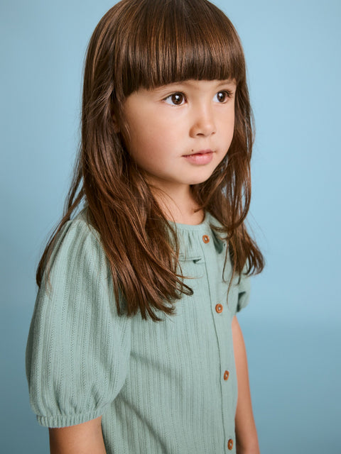Reserved Girl's Pale Turquoise Ruffle Hem Blouse | Reserved In Lebanon