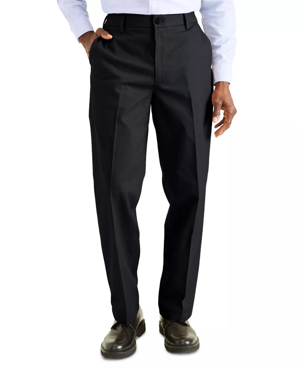 Dockers Men's Black Signature Classic Fit Iron Free Trousers | Dockers In Lebanon
