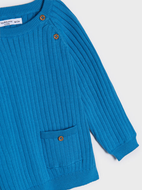 Sinsay Baby Boy's Blue Rib Knit Sweater | Sinsay In Lebanon