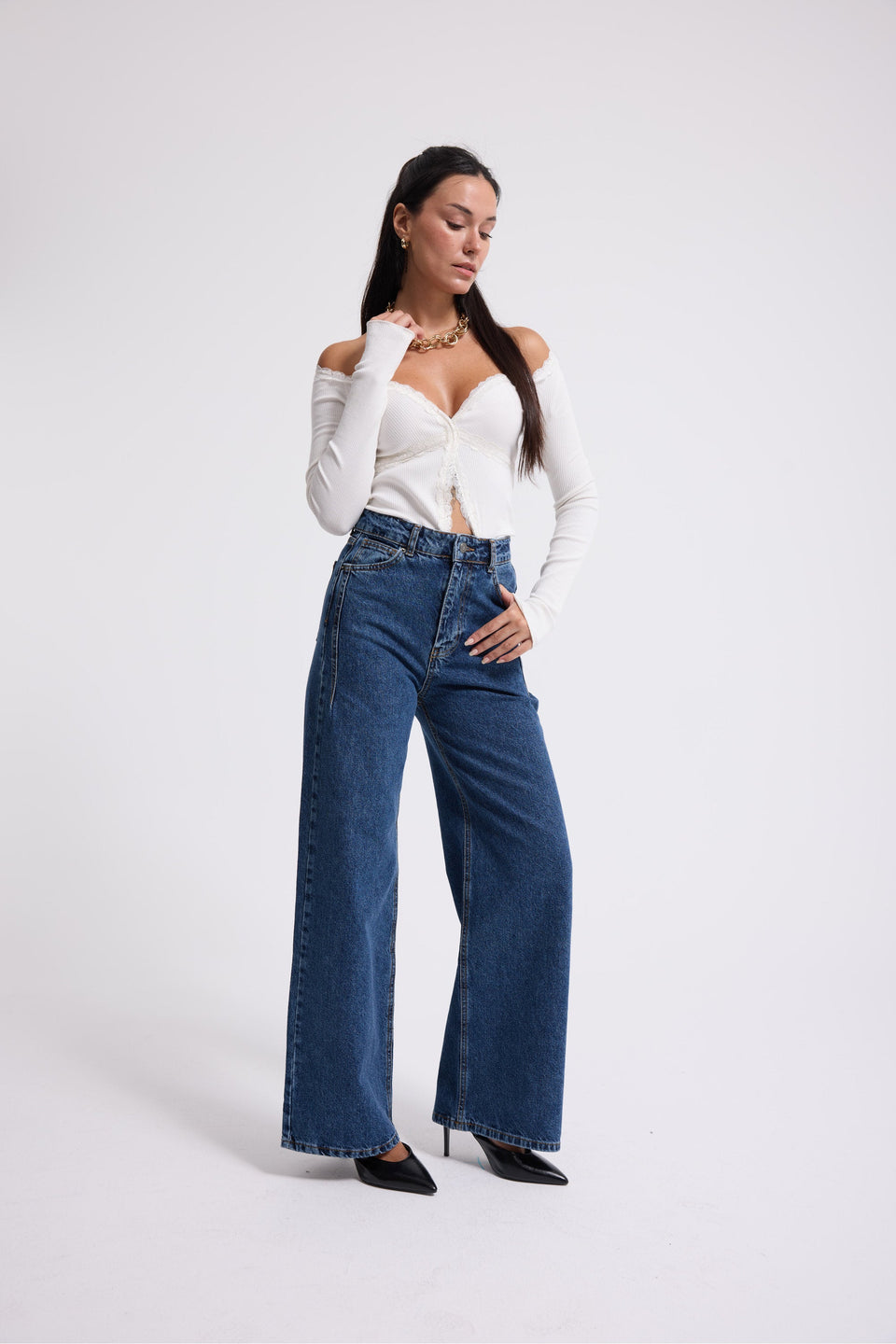 It's Basic Women Color 1W6-5 Wide Leg Jeans 2499