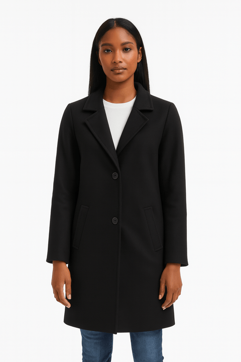 S.Oliver Women's Black Wool Blend Coat | S.Oliver In Lebanon