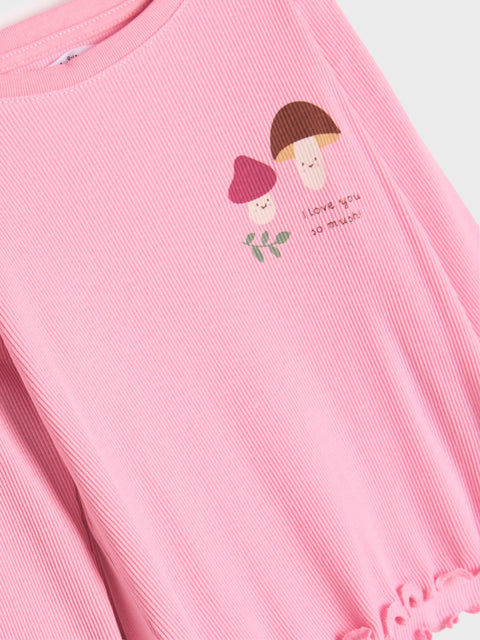 Sinsay Baby Girl's Pink Ribbed Blouse | Sinsay In Lebanon