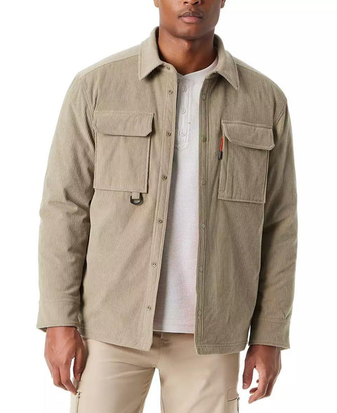 Bass Outdoor Men's Overland Trek Green Relaxed Fit Corduroy Shirt Jacket | Bass Outdoor In Lebanon
