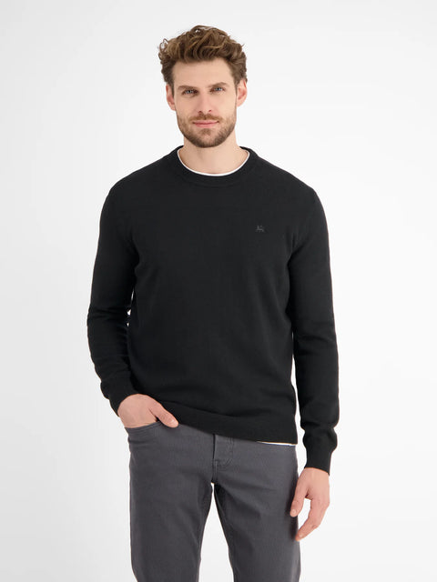 Lerros Men's Black Knitted Basic Blouse | Lerros In Lebanon