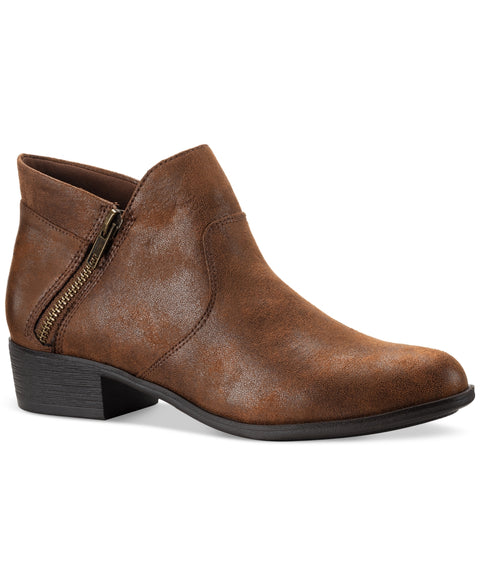 Sun + Stone Women's Brown Adelinee Double Zip Ankle Booties | Sun + Stone In Lebanon