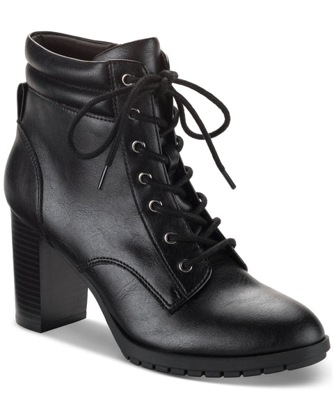 Style & Co Women's Black Madixe Lace-Up Boot | Style & Co in Lebanon