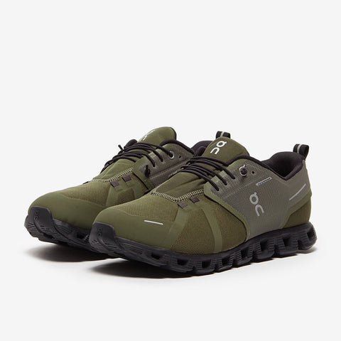 On Cloud Men's Olive Green & Black Cloud 5 Waterproof Sneakers |On Cloud In Lebanon