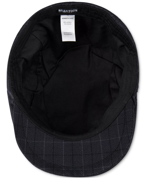 Kenneth Cole Reaction Men's Black Mesh Plaid Flat Top Ivy Cap | Kenneth Cole Reaction in Lebanon