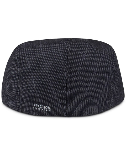 Kenneth Cole Reaction Men's Black Mesh Plaid Flat Top Ivy Cap | Kenneth Cole Reaction in Lebanon