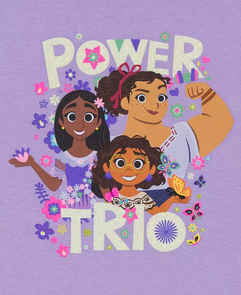 Disney Girl's Purple Encanto Power Trio Short Sleeve T-shirt | Disney In Lebanon