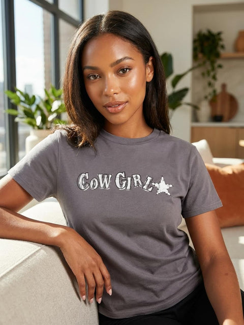 Sinsay Women's Dark Grey With Slogan T-shirt   | Sinsay in Lebanon