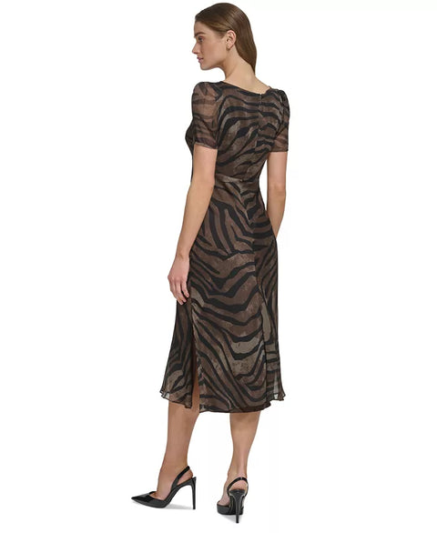 DKNY Women's Twist-Front Empire-Waist Short-Sleeve Dress |DKNY In Lebanon