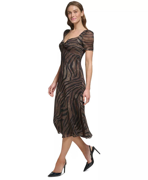 DKNY Women's Twist-Front Empire-Waist Short-Sleeve Dress |DKNY In Lebanon