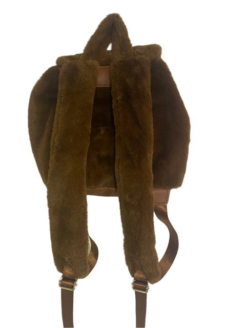 GC Design Women's Baby Brown Wool Mini Backpack |GC Design in Lebanon