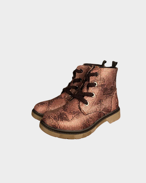 Graceland Girl's Brown Patterned Lace-up Boots 5013075 shr