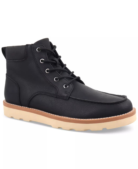 Club Room Men's Black Clifton Lace-Up Moc-Toe Boots | Club Room in Lebanon
