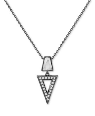 Guess Women's Dark Gray Logo Icon With Shiny Crystal Necklace |Guess  In Lebanon